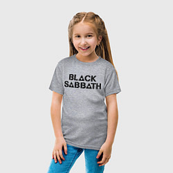 Футболка хлопковая детская Black Sabbath, цвет: меланж — фото 2