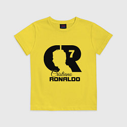 Футболка хлопковая детская CR Ronaldo 07, цвет: желтый