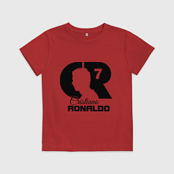 Футболка хлопковая детская CR Ronaldo 07, цвет: красный