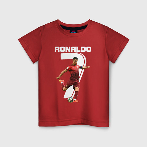 Детская футболка Ronaldo 07 / Красный – фото 1