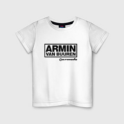 Футболка хлопковая детская Armin van Buuren, цвет: белый