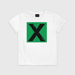 Футболка хлопковая детская Ed Sheeran X, цвет: белый