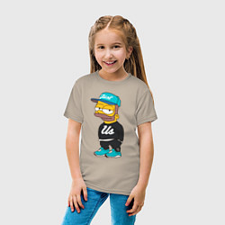 Футболка хлопковая детская Bart Just Us, цвет: миндальный — фото 2