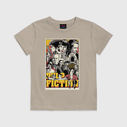 Футболка хлопковая детская Pulp Fiction Stories, цвет: миндальный