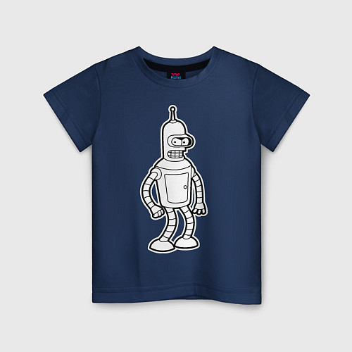 Детская футболка White Bender / Тёмно-синий – фото 1