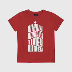 Футболка хлопковая детская Talk Whovian To Me, цвет: красный