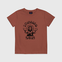 Футболка хлопковая детская Zoidberg Saves, цвет: кирпичный