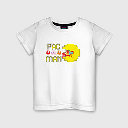 Футболка хлопковая детская Pac-Man: Breakfast, цвет: белый
