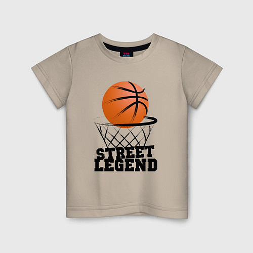 Детская футболка Баскетбол / Миндальный – фото 1