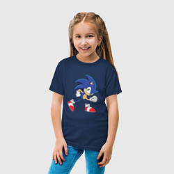Футболка хлопковая детская Sonic the Hedgehog, цвет: тёмно-синий — фото 2