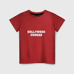 Футболка хлопковая детская Hollywood undead, цвет: красный