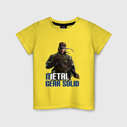 Футболка хлопковая детская Metal Gear Solid, цвет: желтый