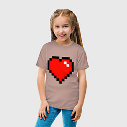 Футболка хлопковая детская Minecraft Lover, цвет: пыльно-розовый — фото 2