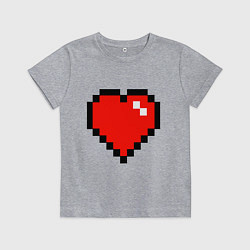 Футболка хлопковая детская Minecraft Lover, цвет: меланж