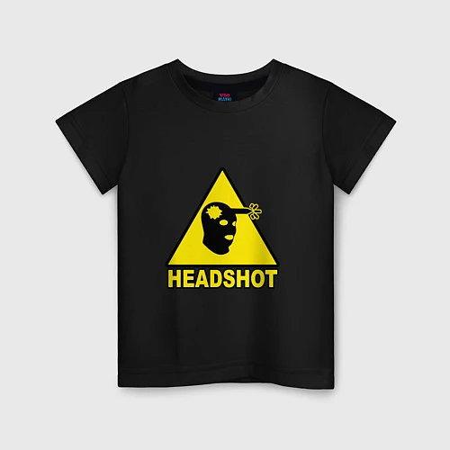 Детская футболка Headshot CS:GO / Черный – фото 1