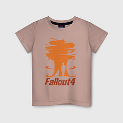 Футболка хлопковая детская Fallout 4: Atomic Bomb, цвет: пыльно-розовый