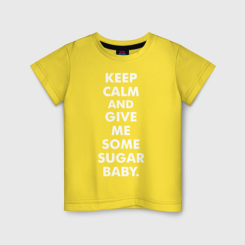 Детская футболка Keep Calm & Give Me Some / Желтый – фото 1