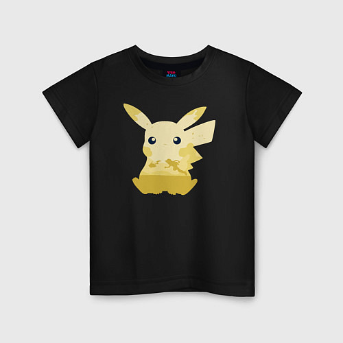 Детская футболка Pikachu Shadow / Черный – фото 1