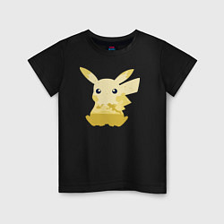 Футболка хлопковая детская Pikachu Shadow, цвет: черный