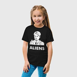 Футболка хлопковая детская Mulder Aliens, цвет: черный — фото 2