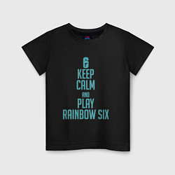 Футболка хлопковая детская Keep Calm & Play Rainbow Six, цвет: черный