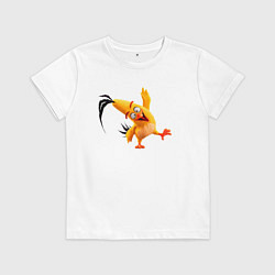 Футболка хлопковая детская Чак-птица, цвет: белый