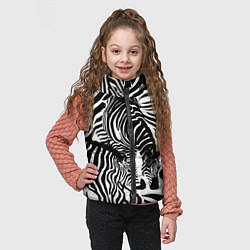 Детский жилет Полосатая зебра, цвет: 3D-черный — фото 2