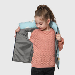 Детский жилет Узор с ромашками, цвет: 3D-светло-серый — фото 2