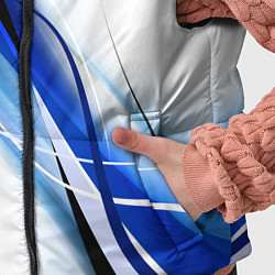 Детский жилет BMW волны - blue-white, цвет: 3D-черный — фото 2