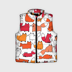 Детский жилет Милые лисы