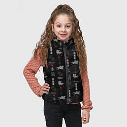 Детский жилет Mulan Black Pattern, цвет: 3D-светло-серый — фото 2