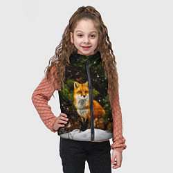 Детский жилет Лиса и снег, цвет: 3D-светло-серый — фото 2