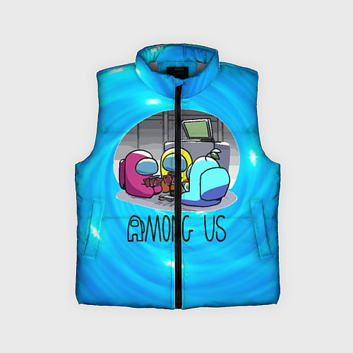 Детский жилет Among Us карты / 3D-Светло-серый – фото 1
