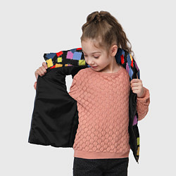 Детский жилет Заплатки на черном фоне, цвет: 3D-черный — фото 2