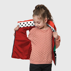 Детский жилет Полосатый звездный узор, цвет: 3D-красный — фото 2