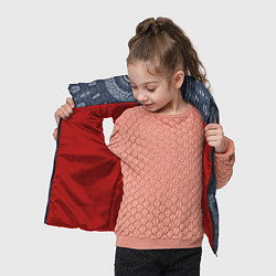 Детский жилет Серый восточный орнамент мандала, цвет: 3D-красный — фото 2