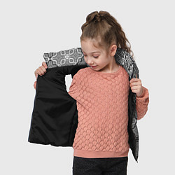 Детский жилет Черно-белый орнамент, цвет: 3D-черный — фото 2
