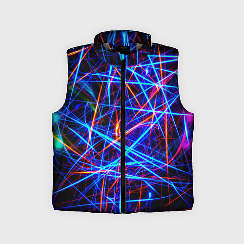 Детский жилет NEON LINES Glowing Lines Effect / 3D-Светло-серый – фото 1