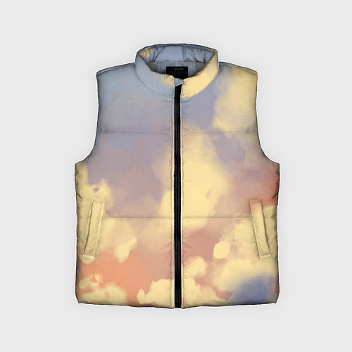 Детский жилет Облачное небо на закате / 3D-Светло-серый – фото 1