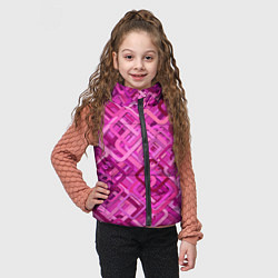 Детский жилет КВАДРАТНЫЕ КОЛЬЦА, цвет: 3D-светло-серый — фото 2