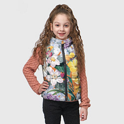 Детский жилет Цветы Красочный Лакфиоль, цвет: 3D-светло-серый — фото 2