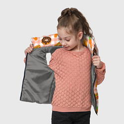 Детский жилет PIZZA DONUT BURGER FRIES ICE CREAM pattern, цвет: 3D-светло-серый — фото 2