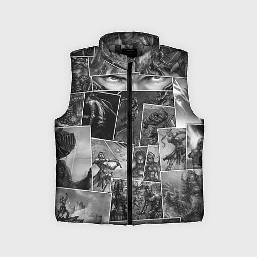 Детский жилет Тёмные души комикс / 3D-Светло-серый – фото 1