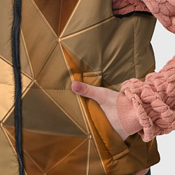 Детский жилет Золотые 3D треугольники, цвет: 3D-светло-серый — фото 2