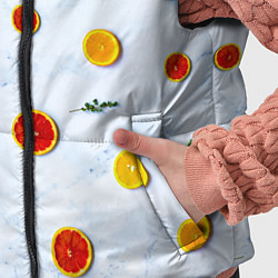 Детский жилет Дольки апельсина и грейпфрута, цвет: 3D-светло-серый — фото 2