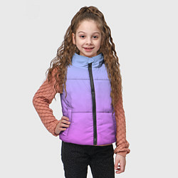 Детский жилет Голубо-розовый градиент цвета 3D-черный — фото 2