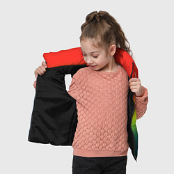 Детский жилет Радужный красно-желто-зеленый градиент, цвет: 3D-черный — фото 2