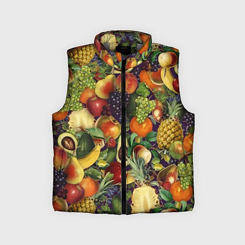 Детский жилет Вкусные Летние Фрукты / 3D-Светло-серый – фото 1