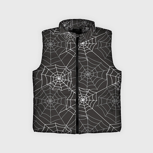 Детский жилет Паутинка паттерн / 3D-Светло-серый – фото 1