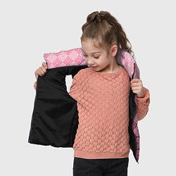 Детский жилет Розовый геометрический градиентный узор, цвет: 3D-черный — фото 2